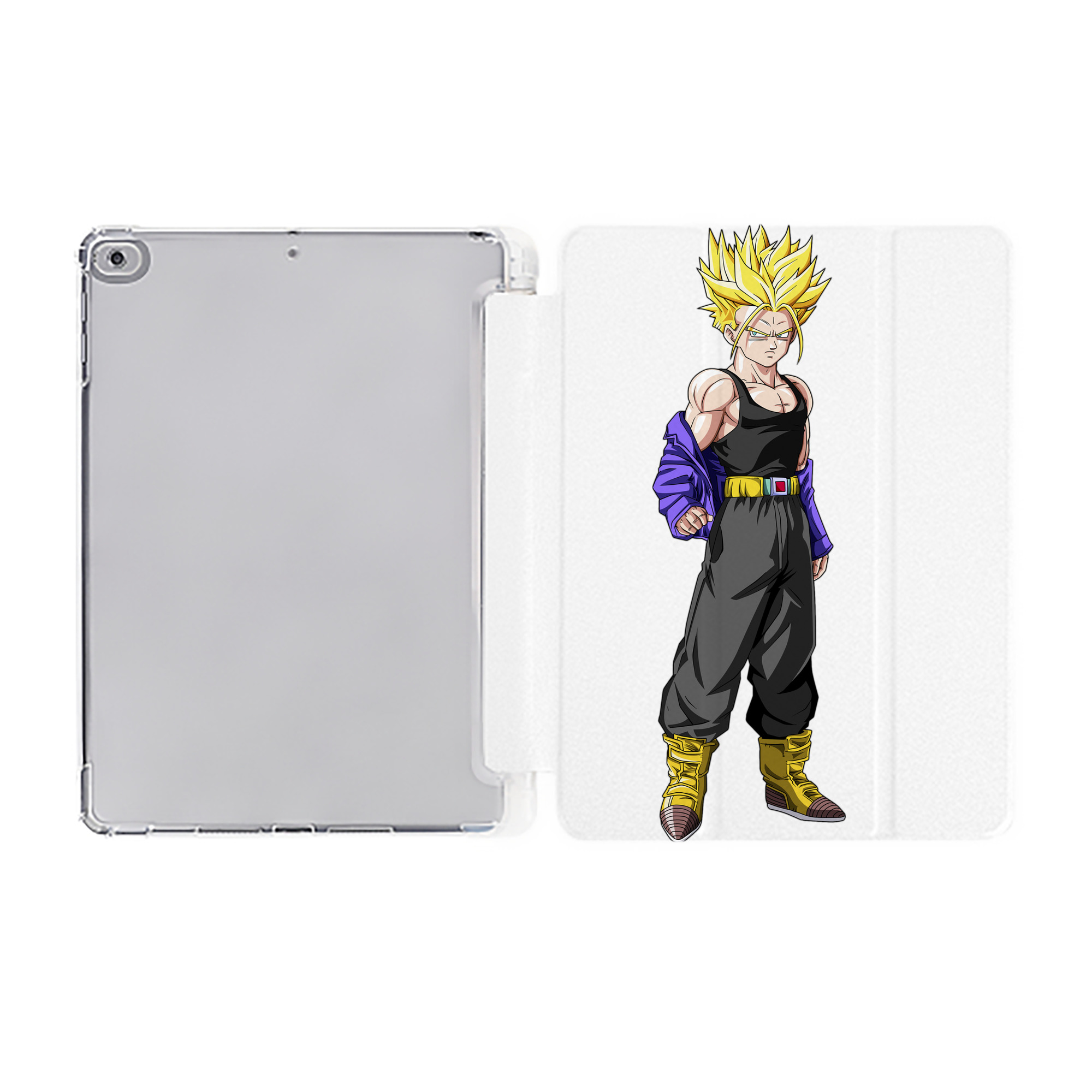 （画像用） ドラゴンボール トランクス（Torankusu）DRAGON BALL Trunks IPad ケース ペン収納付き 三つ折りスタンド PUレザー×シリコン 対応機種9.5/10.5/10.9インチ
